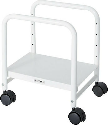 Eureka Ergonomic Floor Computer Stand with Casters White (ERK-CS-01W)