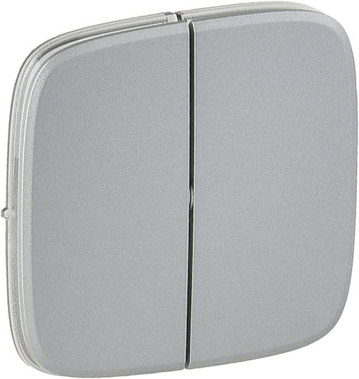 Legrand Valena Allure Lichtschalterplatte Doppelwechselschalter in Silber Farbe 755027