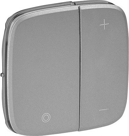 Legrand Valena Allure Dimmer Switch Front Double Dimmer in Silver Color 752087