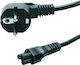 Powertech Schuko - IEC C5 Cable 1.5m Μαύρο CAB-P019