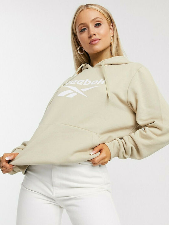Classics Big Logo Damen Sweatshirt Kapuzen Utility Beige