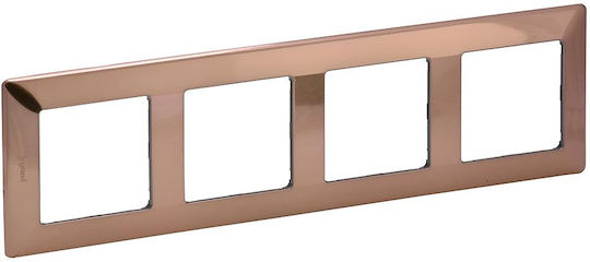 Legrand Valena Life Switch Frame 4 Positions Vertical and Horizontal Installation in Copper Color 754164