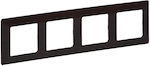 Legrand Valena Life Switch Frame 4-Slots Brown 754174