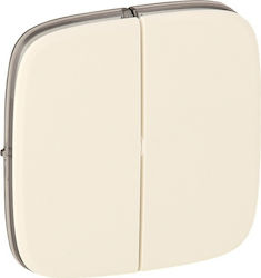 Legrand Valena Allure Μετώπη Διακόπτη Φωτισμού Διπλό σε Μπεζ Χρώμα 755026