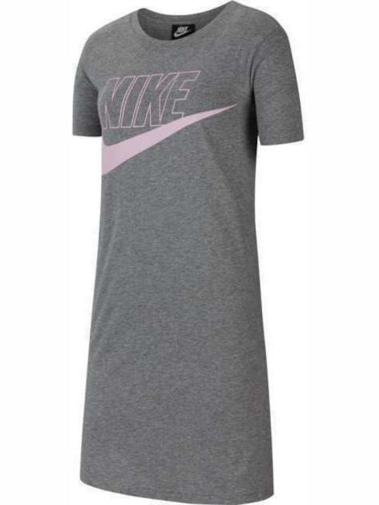 Nike Παιδικό Φόρεμα Κοντομάνικο Γκρι