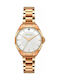 Breeze Hermosa Crystals Watch with Pink Gold Metal Bracelet