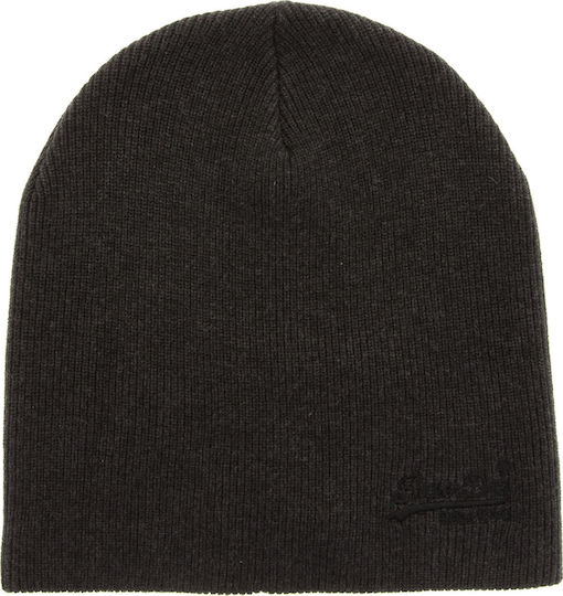 Beanie Ανδρικός Σκούφος με Rib Πλέξη σε Γκρι χρώμα