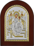 Prince Silvero Εικόνα Παναγία Παντάνασσα Ασημένια 15x21cm