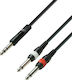 Adam Hall Cable 6.3mm male - 2x 6.3mm male 6m (56101-210)