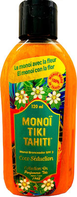 Monoi Tiki Tahiti Monoi Oil Coco Seduction Crema protectie solara Ulei pentru Corp SPF3 120ml