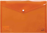 Typotrust Folder Transparent with Button for Paper A4 Orange FP25004-06