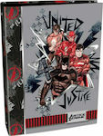 Graffiti Clipboard with 2 Rings 2/26 for Paper B5 Gray Justice League 1pcs