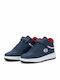 Rebound Vintage ID PS Kids Sports Shoes Basketball with Hoop & Loop Closure Blue