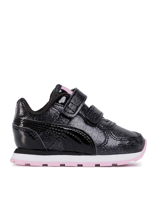 PUMA Vista Glitz Παιδικά Sneakers με Σκρατς Μαύρα