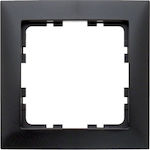 Hager S.1 Vertical Switch Frame 1-Slot Black 10119949