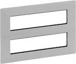 Legrand Valena Life Horizontal Switch Frame 2-Slots Silver 2x4x2 Στοιχείων 752346