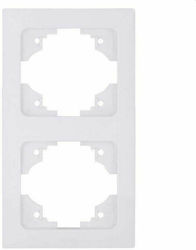 Eurolamp Vertical Switch Frame 2-Slots White 152-12025