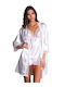 Milena by Paris Summer Bridal Women's Satin Robe White 5024 Robe 005024-Ιβουάρ