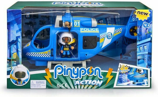 Giochi Preziosi Pinypon Police Helicopter And Figure For 4+ Years 7cm