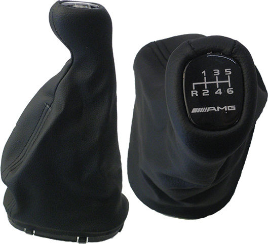 Americat Shift Knob with Bubble Ταχυτήτων με Φούσκα Δερματίνη Μαρκέ για Mercedes C-Class 2000+ Έκδοση AMG for Mercedes-Benz C Class W203 black 23267-TR