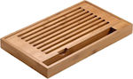 Leone Rectangular Bamboo Chopping Board for Bread Brown 40x24cm