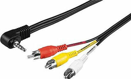 Goobay Καλώδιο Ήχου TRRS 3.5mm male - RCA male Μαύρο 1.5m 50209