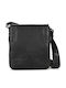 Leather Men's Bag Messenger Black