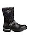 Marzia Kids Boots with Zipper Black