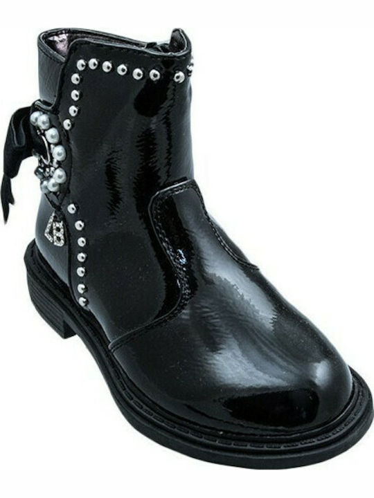Kids Boots with Zipper Black