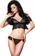 Chilirose Sexy Lingerie Set with Lace Black