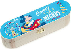 Bombonieră de Botez cu Cutie Mickey Fun Day Out din Lemn ΝΑ2115