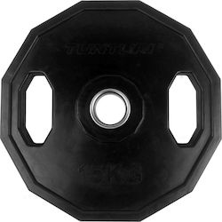 Tunturi Scheibenset Olympischen Typs Gummierte 1 x 15kg Φ50mm mit Griffen