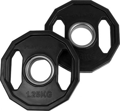 Tunturi Scheibenset Olympischen Typs Gummierte 2 x 1.25kg Φ50mm mit Griffen