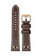 Tzevelion ART 2844 Leather Strap Brown/Pink Gold 22mm