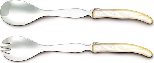 Claude Dozorme Inox Serving Utensil Set Beige 2pcs