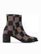 Meda Leather Women's Ankle Boots with Medium Heel