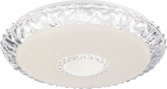 Globo Lighting Eddie Ceiling Mount Light 50cm White with Integrated LED and Remote Control