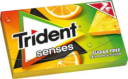 Trident 14 Chewing gum Senses with Τροπικά Φρούτα Flavour Sugar Free 27gr