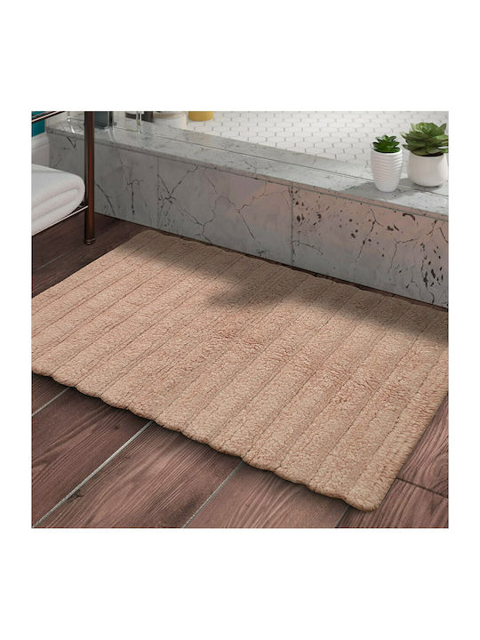 Lino Home Non-Slip Bath Mat Cotton Denny 2500000307 Pink 60x100cm