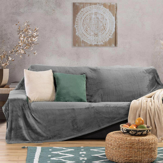 Nef-Nef Homeware Cameron Покривка За Двуместен Диван Жакард 180x250см Сива