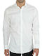 Jack & Jones Men's Shirt Long Sleeve Cotton White