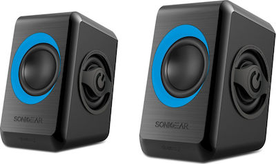 Sonic Gear Quatro 2 Компютърни говорители 2.0 с мощност 6W в Черно цвят