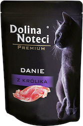 Dolina Noteci Premium Nasses Katzenfutter für Katze in Beutel mit Lamm, Huhn, Kaninchen und Kalb 85gr