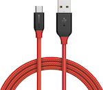 BlitzWolf Braided USB 2.0 to micro USB Cable Κόκκινο 1m (BW-MC4)