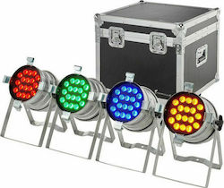 Stairville Lumina în mișcare LED Lumini mobile CX-60 HEX BRS Tourpack 4 UV / RGBWA