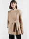 Ted Baker Women's Wool Short Half Coat with Buttons Beige