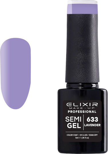 Elixir Semi Gel Ημιμόνιμο Βερνίκι Νυχιών 633 Lavender 5ml