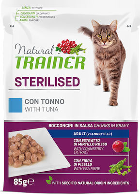 Trainer Sterilised Wet Food for Sterilised Adult Cats In Pouch with Tuna 1pc 85gr