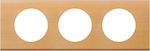 Legrand Celiane Horizontal Switch Frame 3-Slots Beige Maple 069213