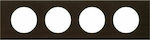 Legrand Celiane Horizontal Switch Frame 4-Slots Black 069204